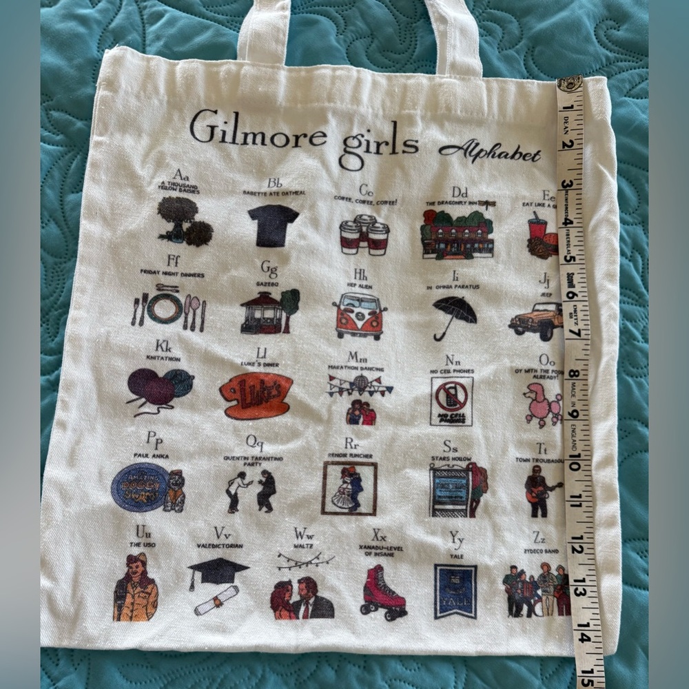 Fluent in Gilmore Girls Alphabet Tote: print on both sides! - Picture 4 of 6